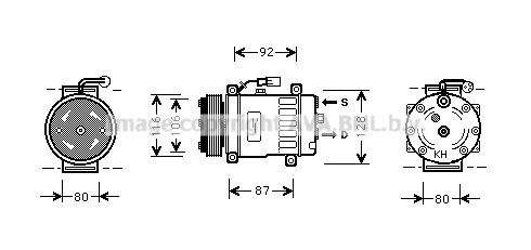 AVA QUALITY COOLING Компрессор, кондиционер AUK030